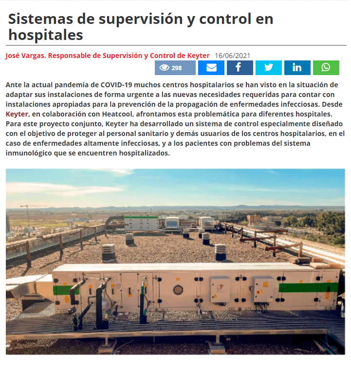 Lee más sobre el artículo Sistemas de supervisión y Control en hospitales